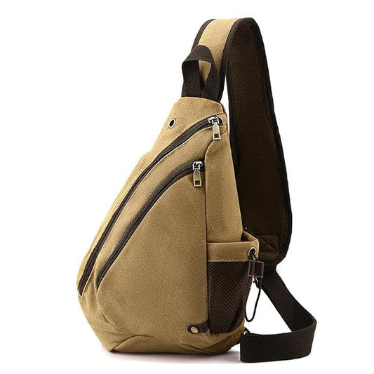 Turtle Trek Canvas Sling Bag | Premium Crossbody Chest Bag for Men & Women