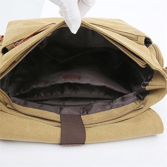 Turtle Trek Vintage Canvas Messenger Bag | Multi-Pocket Laptop & Travel Shoulder Bag