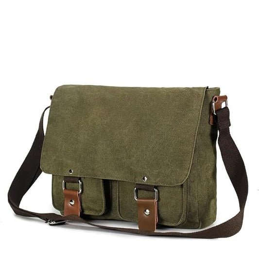 Turtle Trek Canvas Messenger Bag | Vintage Crossbody Shoulder Bag for Men & Women