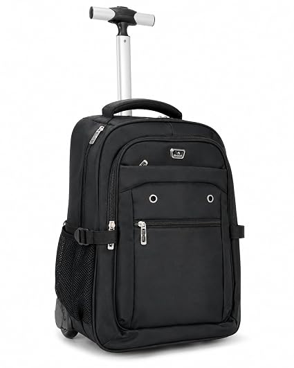 TurtleTrek Trolley Backpack with Wheels | Rolling Travel Bag for Men & Women