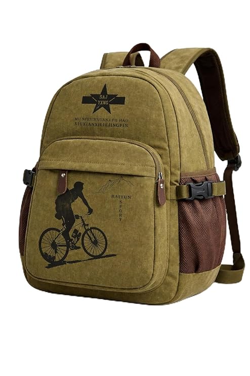 Turtle Trek Canvas School Backpack | Everyday Travel Backpack for Men & Women