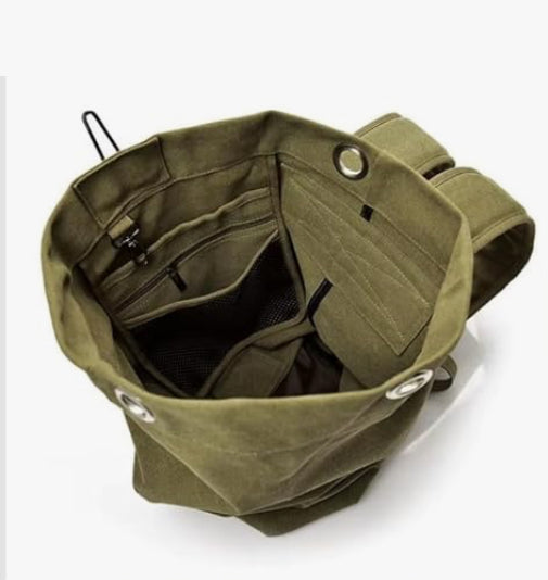 Turtle Trek Canvas Travel Backpack | Vintage Laptop Backpack for Men & Women