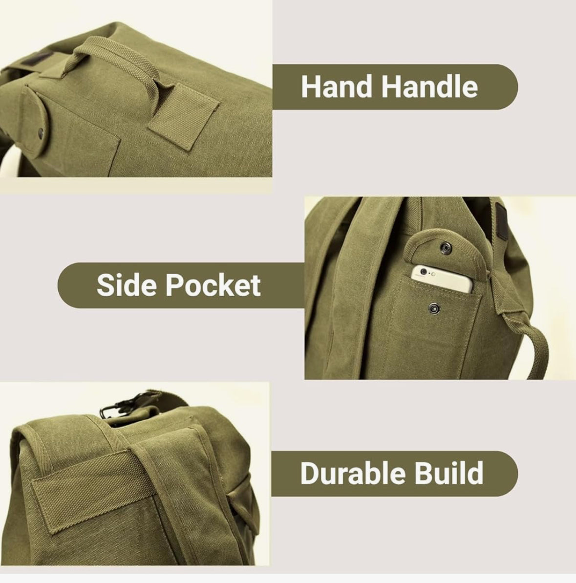 Turtle Trek Canvas Travel Backpack | Vintage Laptop Backpack for Men & Women
